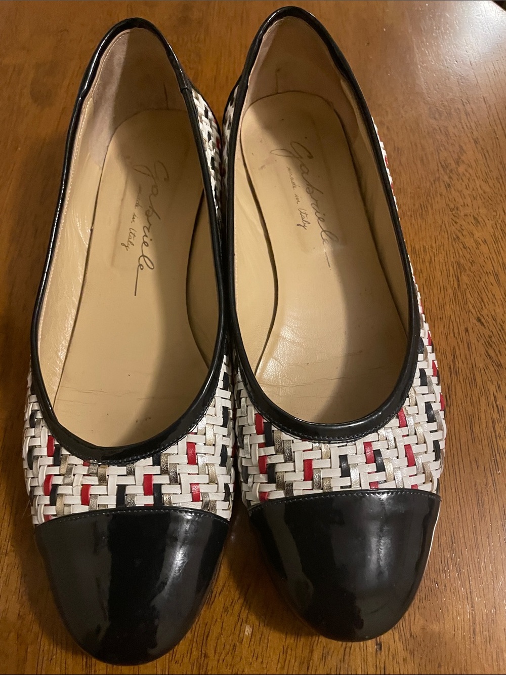 Gabriele made in Italy Woven Ballet Flats